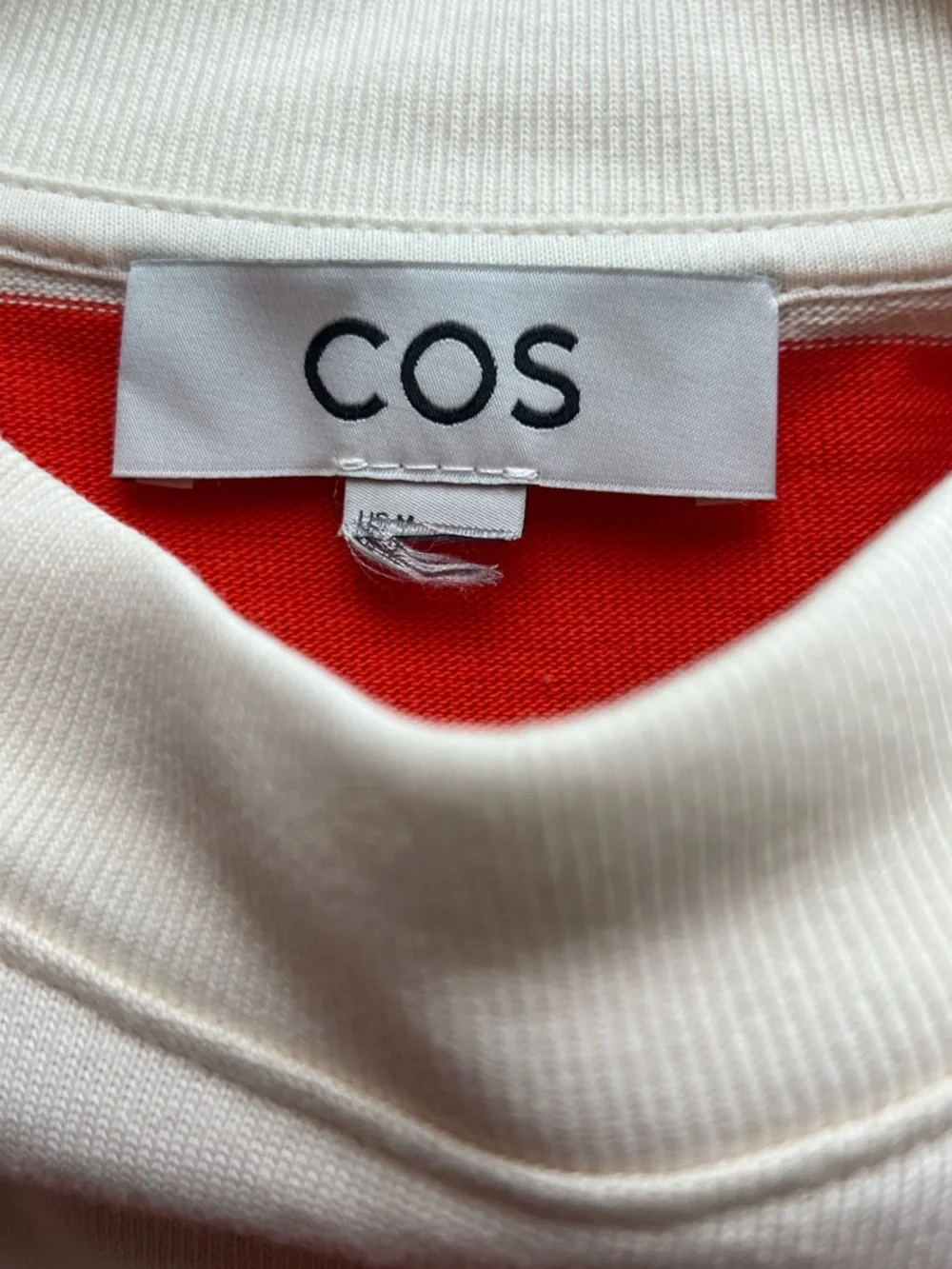COS High Line Striped Cropped Tee Size M - Picture 7 of 10